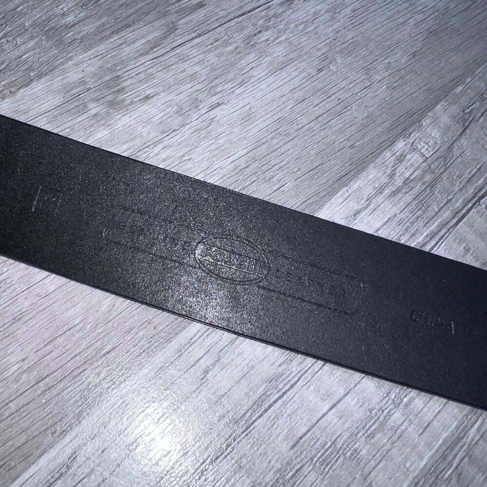 Fossil Black Leather Studded Belt Marked as a Medium - Picture 5 of 8